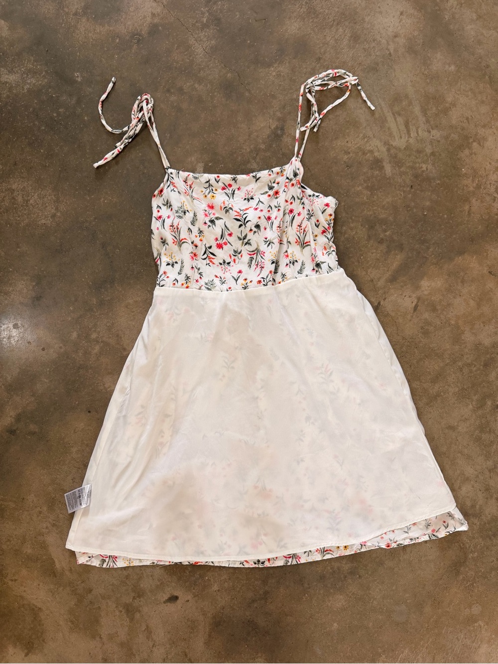 Old Navy Floral Tie Shoulder Sundress Small Petite Cottagecore Mini Dress - Picture 8 of 12